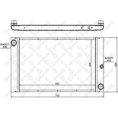 Фото Радиатор, охлаждение двигателя STELLOX 1025578SX