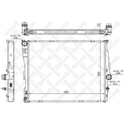 Zdjęcie Chłodnica, układ chłodzenia silnika STELLOX 1025589SX