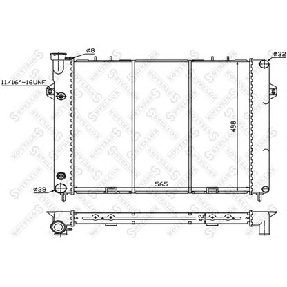 Foto Radiador, refrigeración del motor STELLOX 1025619SX