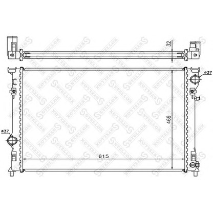 Photo Radiateur, refroidissement du moteur STELLOX 1025627SX