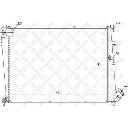 Foto Radiador, refrigeración del motor STELLOX 1025640SX