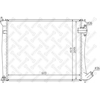 Foto Radiador, refrigeración del motor STELLOX 1025676SX