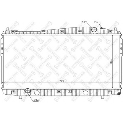 Photo Radiator, engine cooling STELLOX 1025681SX