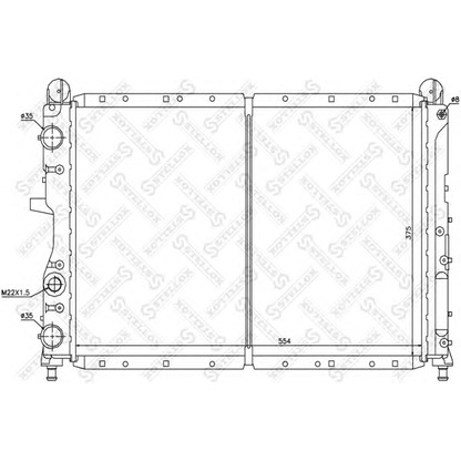 Фото Радиатор, охлаждение двигателя STELLOX 1025754SX