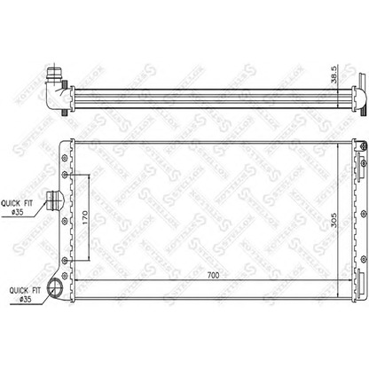 Photo Radiateur, refroidissement du moteur STELLOX 1025760SX