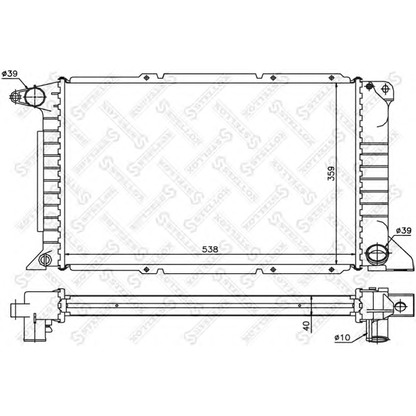 Photo Radiator, engine cooling STELLOX 1025798SX