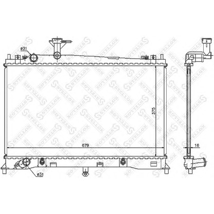 Photo Radiator, engine cooling STELLOX 1025851SX