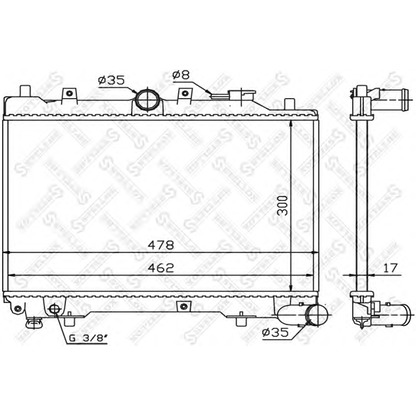 Photo Radiator, engine cooling STELLOX 1025865SX