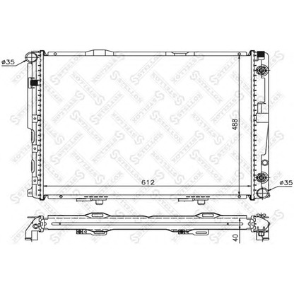 Foto Radiador, refrigeración del motor STELLOX 1025903SX