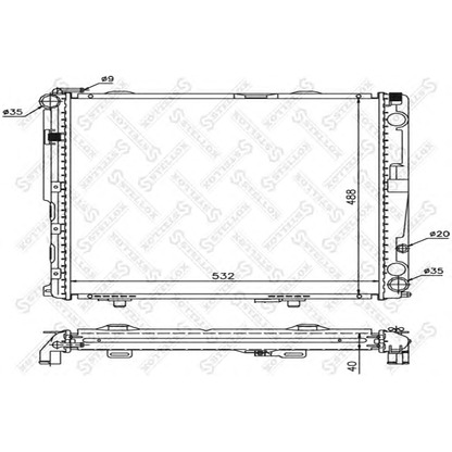 Foto Radiador, refrigeración del motor STELLOX 1025904SX