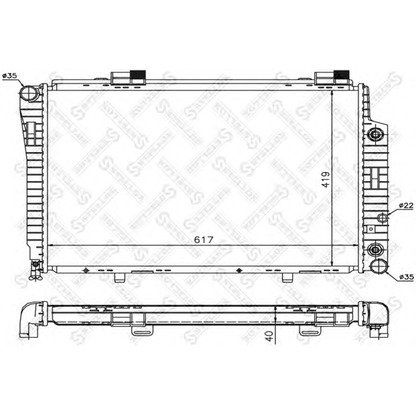 Photo Radiateur, refroidissement du moteur STELLOX 1025916SX