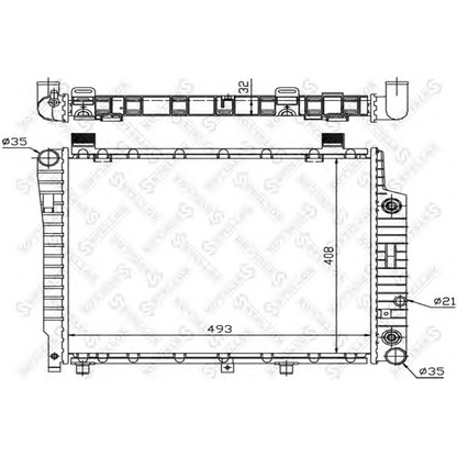 Photo Radiateur, refroidissement du moteur STELLOX 1025921SX