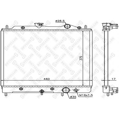 Фото Радиатор, охлаждение двигателя STELLOX 1025941SX
