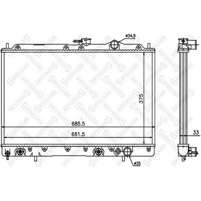 Photo Radiateur, refroidissement du moteur STELLOX 1025945SX