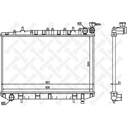 Photo Radiateur, refroidissement du moteur STELLOX 1025986SX