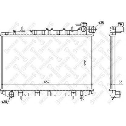 Photo Radiator, engine cooling STELLOX 1025992SX