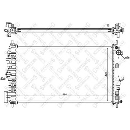 Photo Radiateur, refroidissement du moteur STELLOX 1026022SX