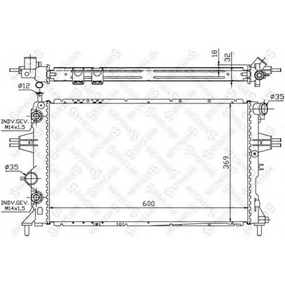 Photo Radiateur, refroidissement du moteur STELLOX 1026065SX