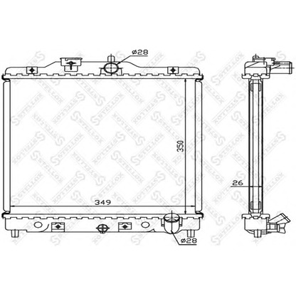 Photo Radiator, engine cooling STELLOX 1026080SX