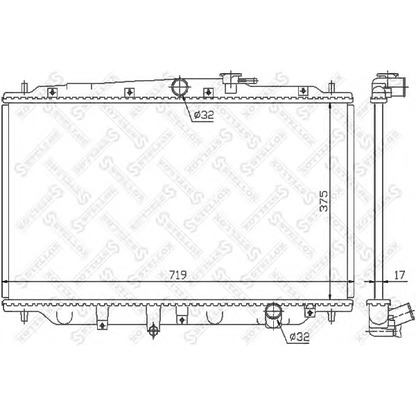 Photo Radiator, engine cooling STELLOX 1026083SX