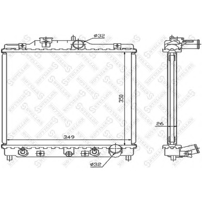 Photo Radiateur, refroidissement du moteur STELLOX 1026085SX