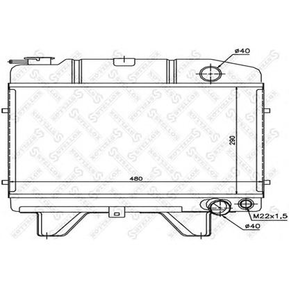 Photo Radiator, engine cooling STELLOX 1026090SX