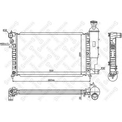 Photo Radiator, engine cooling STELLOX 1026097SX