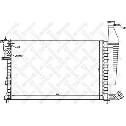 Foto Radiador, refrigeración del motor STELLOX 1026104SX