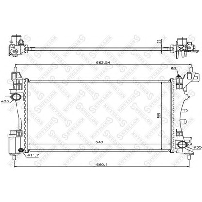 Photo Radiator, engine cooling STELLOX 1026117SX