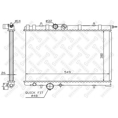 Photo Radiateur, refroidissement du moteur STELLOX 1026133SX