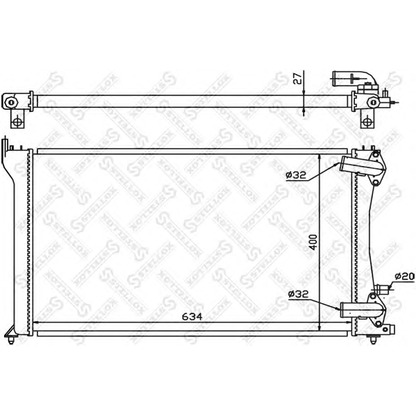 Foto Radiador, refrigeración del motor STELLOX 1026134SX