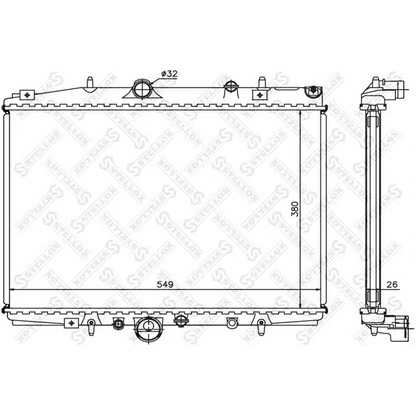 Photo Radiator, engine cooling STELLOX 1026137SX