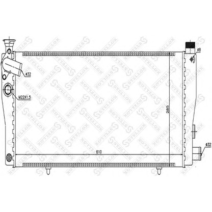 Фото Радиатор, охлаждение двигателя STELLOX 1026138SX