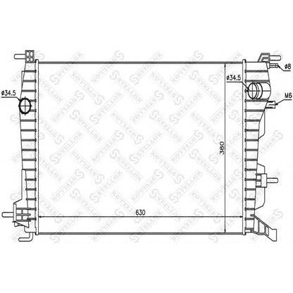 Foto Radiador, refrigeración del motor STELLOX 1026165SX