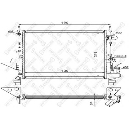 Foto Radiador, refrigeración del motor STELLOX 1026211SX