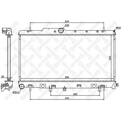 Photo Radiator, engine cooling STELLOX 1026246SX