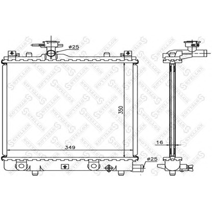 Photo Radiateur, refroidissement du moteur STELLOX 1026260SX