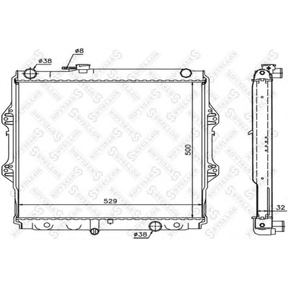 Фото Радиатор, охлаждение двигателя STELLOX 1026296SX