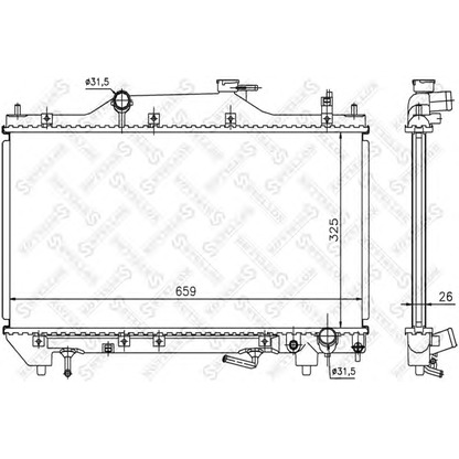 Photo Radiator, engine cooling STELLOX 1026305SX