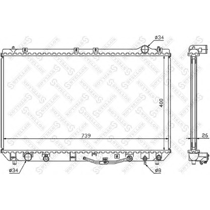 Photo Radiator, engine cooling STELLOX 1026374SX