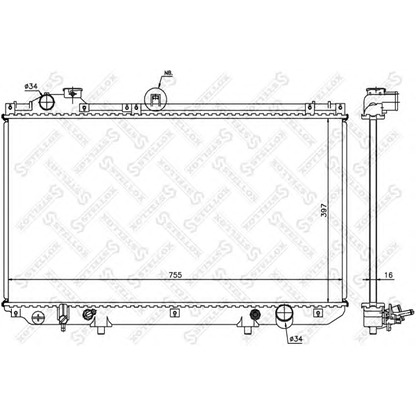 Photo Radiator, engine cooling STELLOX 1026377SX