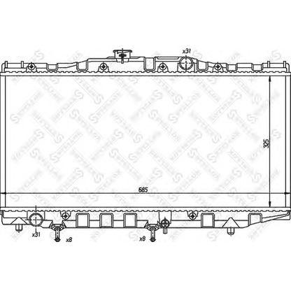 Photo Radiateur, refroidissement du moteur STELLOX 1026394SX