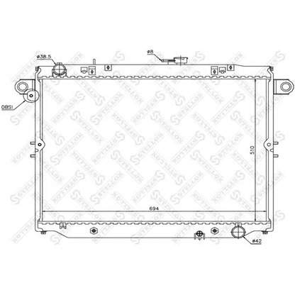 Foto Radiador, refrigeración del motor STELLOX 1026400SX