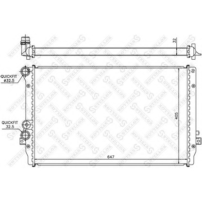 Foto Radiador, refrigeración del motor STELLOX 1026402SX