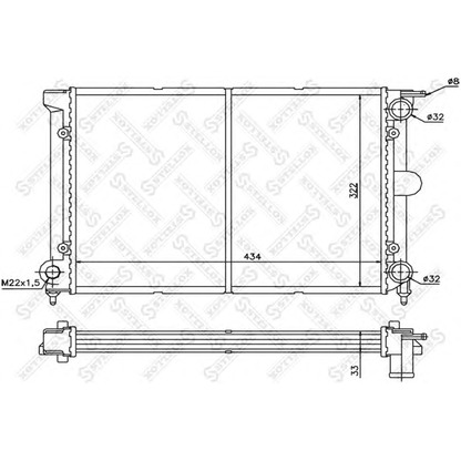 Photo Radiateur, refroidissement du moteur STELLOX 1026415SX