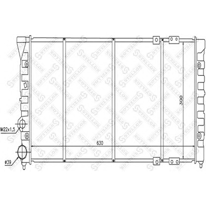 Foto Radiador, refrigeración del motor STELLOX 1026432SX