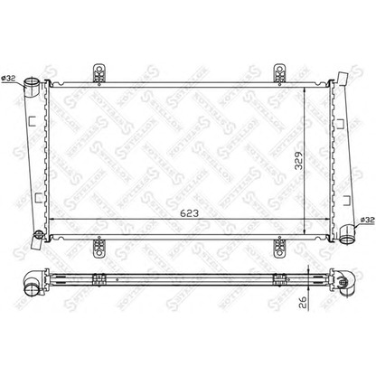 Photo Radiator, engine cooling STELLOX 1026460SX