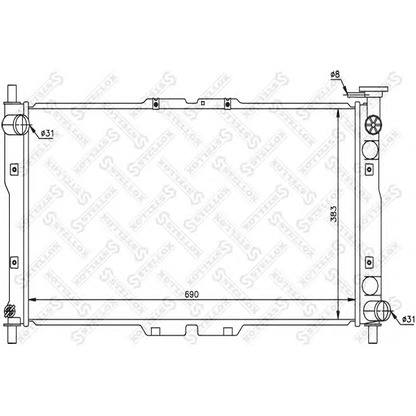 Photo Radiator, engine cooling STELLOX 1026493SX