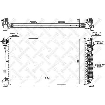 Photo Radiator, engine cooling STELLOX 1026555SX