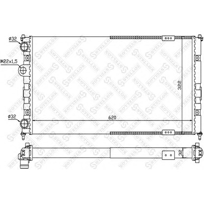 Zdjęcie Chłodnica, układ chłodzenia silnika STELLOX 1026575SX